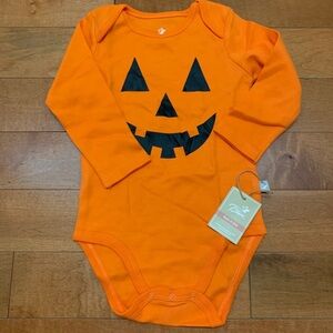 Halloween pumpkin jack-o-lantern long sleeve top